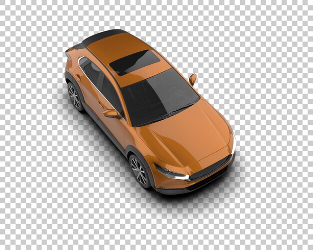 Un SUV moderno aislado en el fondo de una ilustración de renderización 3D