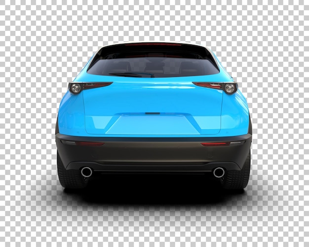 Un SUV moderno aislado en el fondo de una ilustración de renderización 3D