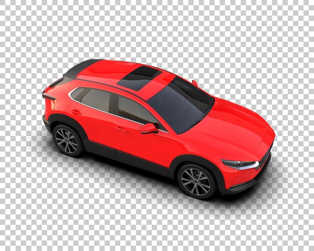 Un SUV moderno aislado en el fondo de una ilustración de renderización 3D