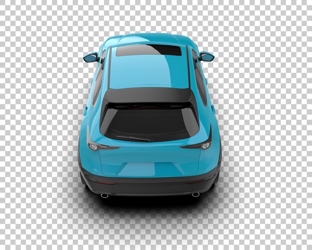 Un SUV moderno aislado en el fondo de una ilustración de renderización 3D