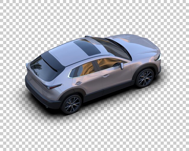 Un SUV moderno aislado en el fondo de una ilustración de renderización 3D