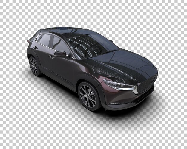 Un SUV moderno aislado en el fondo de una ilustración de renderización 3D