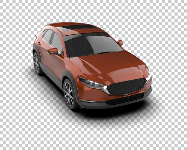 Un SUV moderno aislado en el fondo de una ilustración de renderización 3D