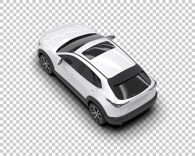 Un SUV moderno aislado en el fondo de una ilustración de renderización 3D