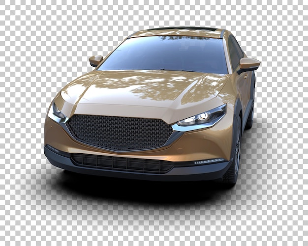 Un SUV moderno aislado en el fondo de una ilustración de renderización 3D