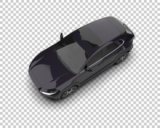 Un SUV moderno aislado en el fondo de una ilustración de renderización 3D