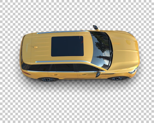 Un SUV moderno aislado en el fondo de una ilustración de renderización 3D