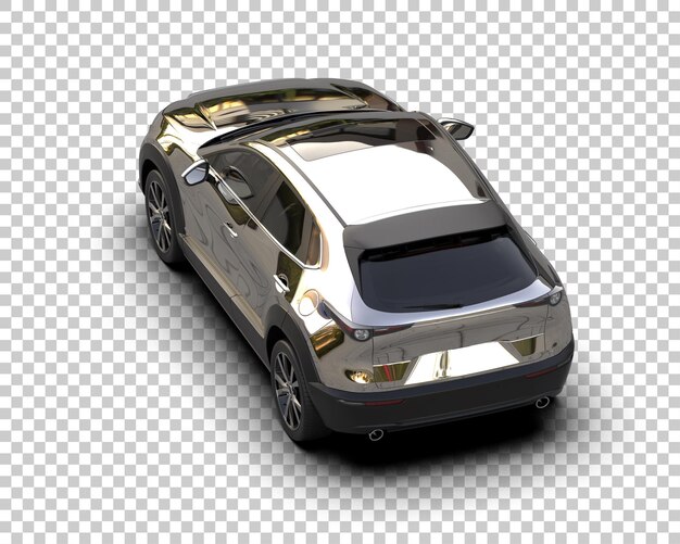 Un SUV moderno aislado en el fondo de una ilustración de renderización 3D