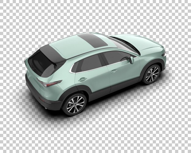 Un SUV moderno aislado en el fondo de una ilustración de renderización 3D