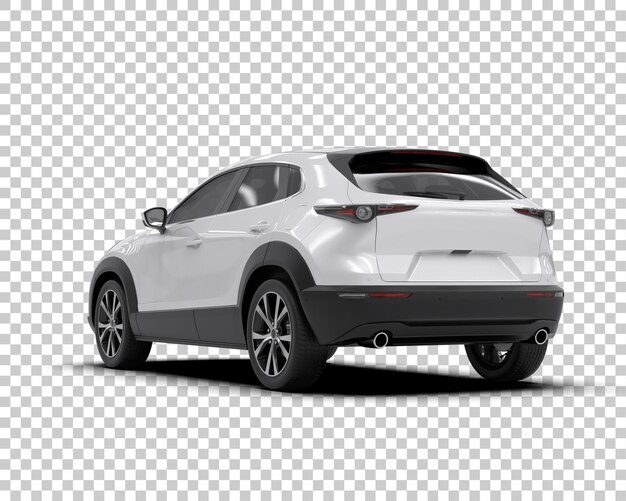 Un SUV moderno aislado en el fondo de una ilustración de renderización 3D