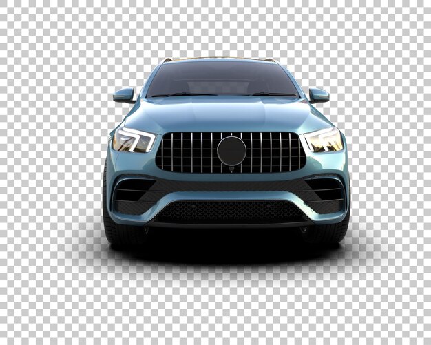 Un SUV moderno aislado en el fondo de una ilustración de renderización 3D