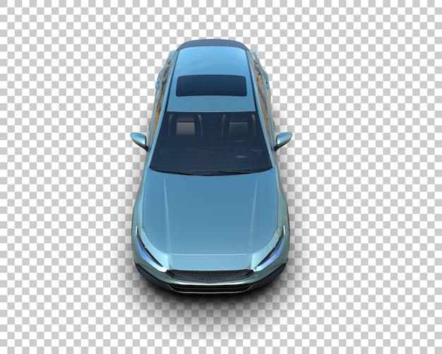 Un SUV moderno aislado en el fondo de una ilustración de renderización 3D
