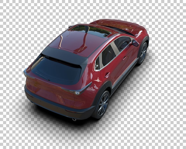 Un SUV moderno aislado en el fondo de una ilustración de renderización 3D