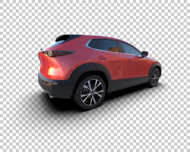 Un SUV moderno aislado en el fondo de una ilustración de renderización 3D