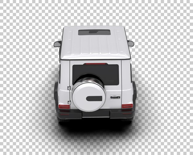 Un SUV moderno aislado en el fondo de una ilustración de renderización 3D