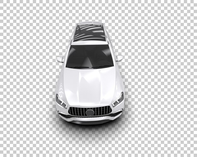Un SUV moderno aislado en el fondo de una ilustración de renderización 3D