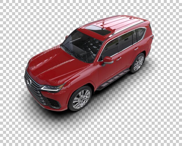 Un SUV moderno aislado en el fondo de una ilustración de renderización 3D
