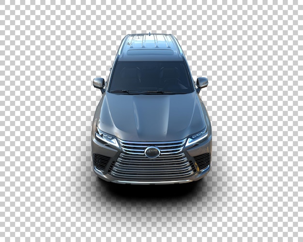 Un SUV moderno aislado en el fondo de una ilustración de renderización 3D