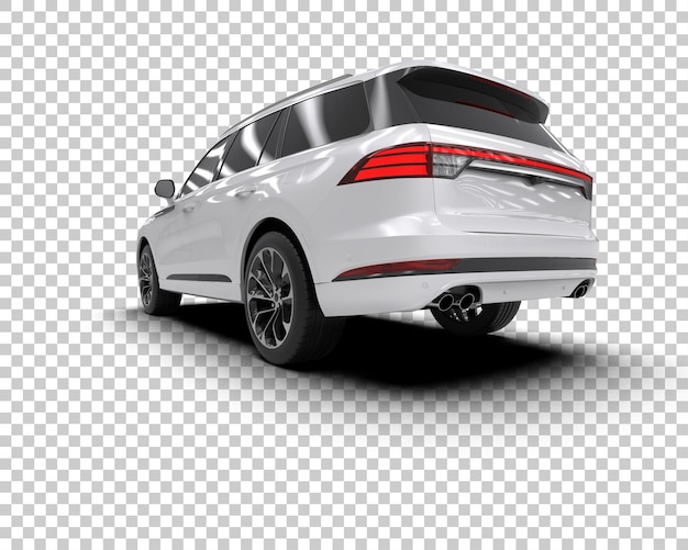 Un SUV moderno aislado en el fondo de una ilustración de renderización 3D