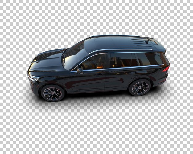 Un SUV moderno aislado en el fondo de una ilustración de renderización 3D