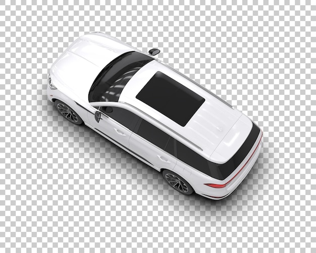 Un SUV moderno aislado en el fondo de una ilustración de renderización 3D