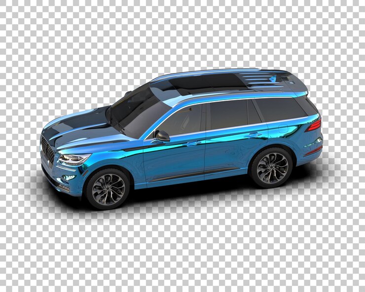 PSD un suv moderno aislado en el fondo de una ilustración de renderización 3d