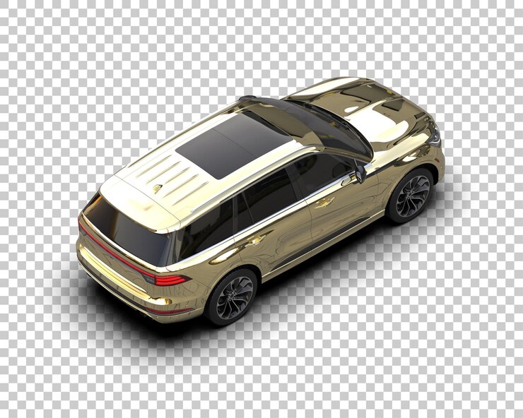 PSD un suv moderno aislado en el fondo de una ilustración de renderización 3d