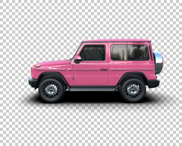 Un SUV moderno aislado en el fondo de una ilustración de renderización 3D