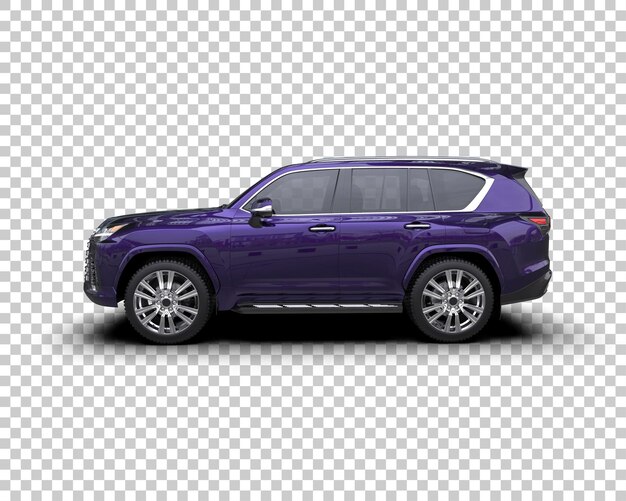 Un SUV moderno aislado en el fondo de una ilustración de renderización 3D