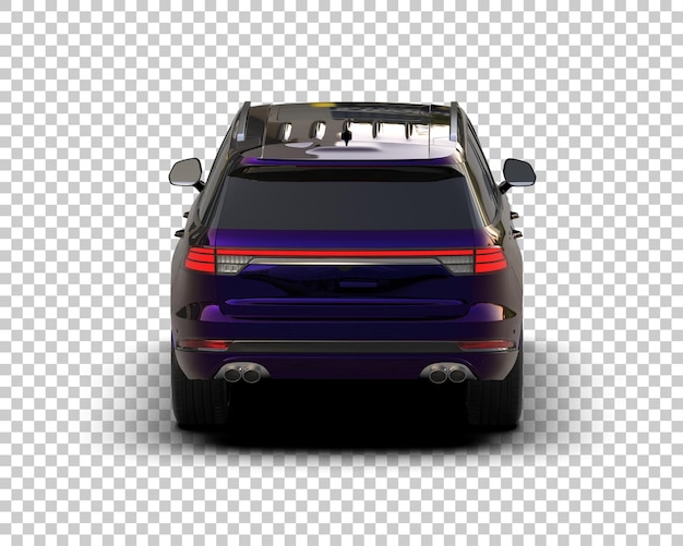 Un SUV moderno aislado en el fondo de una ilustración de renderización 3D