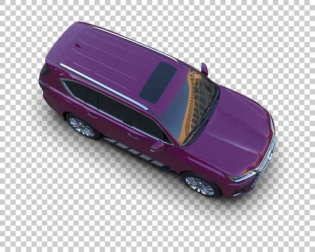 Un SUV moderno aislado en el fondo de una ilustración de renderización 3D