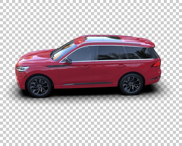 Un SUV moderno aislado en el fondo de una ilustración de renderización 3D
