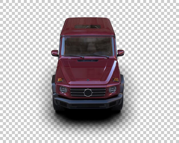 Un SUV moderno aislado en el fondo de una ilustración de renderización 3D