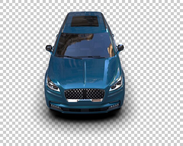 Un SUV moderno aislado en el fondo de una ilustración de renderización 3D