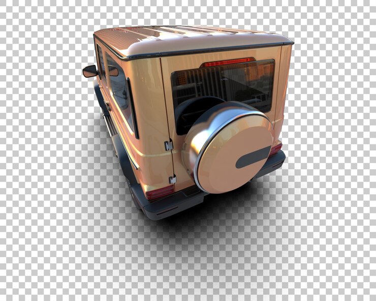 PSD un suv moderno aislado en el fondo de una ilustración de renderización 3d