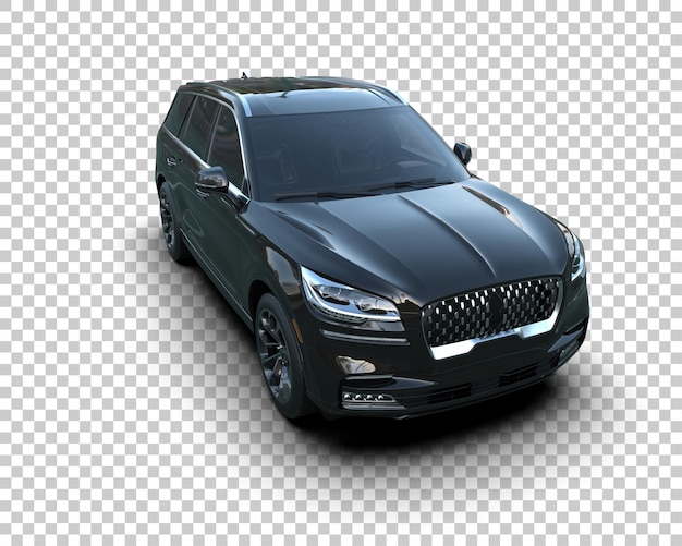 Un SUV moderno aislado en el fondo de una ilustración de renderización 3D