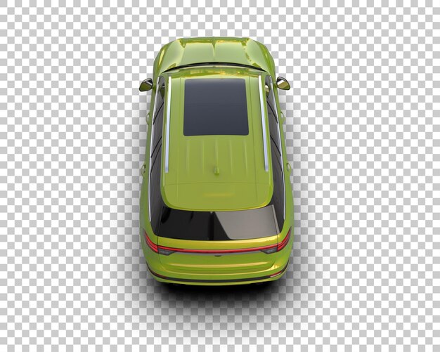Un SUV moderno aislado en el fondo de una ilustración de renderización 3D