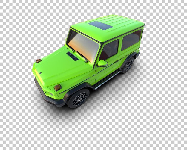 Un SUV moderno aislado en el fondo de una ilustración de renderización 3D