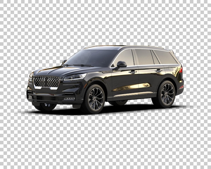 PSD un suv moderno aislado en el fondo de una ilustración de renderización 3d