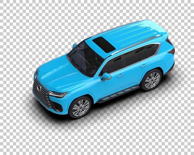 Un SUV moderno aislado en el fondo de una ilustración de renderización 3D