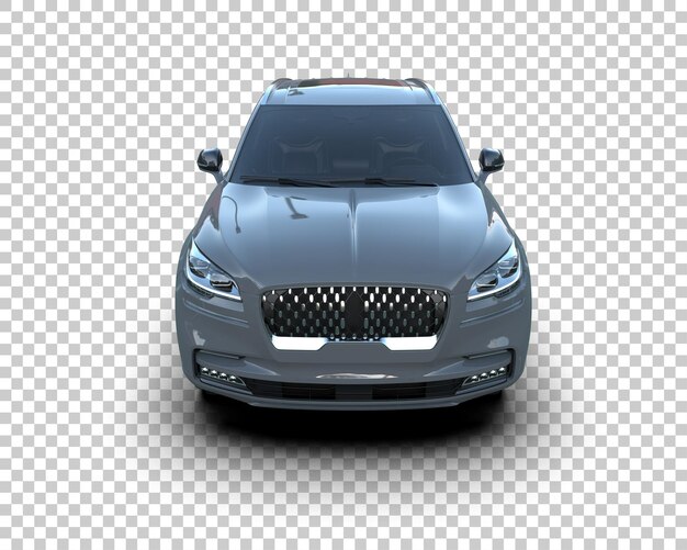 Un SUV moderno aislado en el fondo de una ilustración de renderización 3D