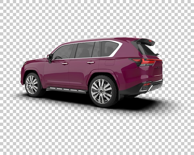 Un SUV moderno aislado en el fondo de una ilustración de renderización 3D