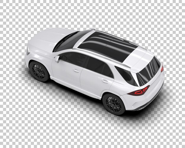 Un SUV moderno aislado en el fondo de una ilustración de renderización 3D