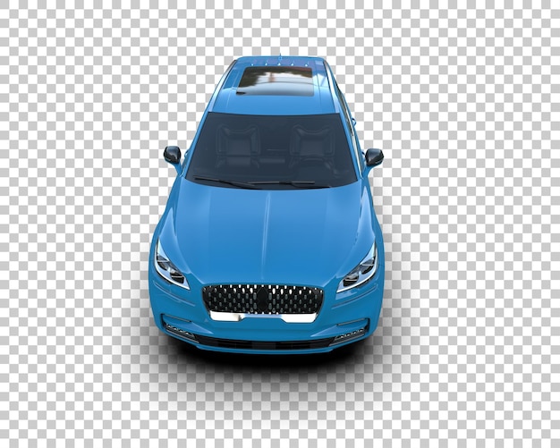 Un SUV moderno aislado en el fondo de una ilustración de renderización 3D