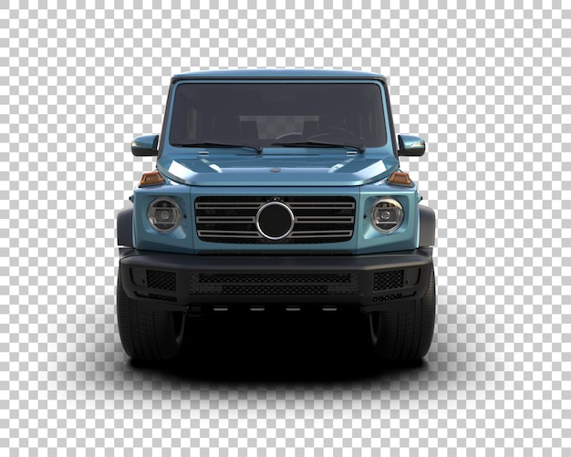 Un SUV moderno aislado en el fondo de una ilustración de renderización 3D