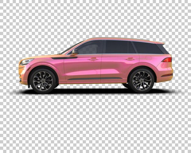 Un SUV moderno aislado en el fondo de una ilustración de renderización 3D