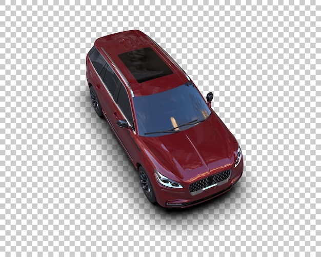 Un SUV moderno aislado en el fondo de una ilustración de renderización 3D