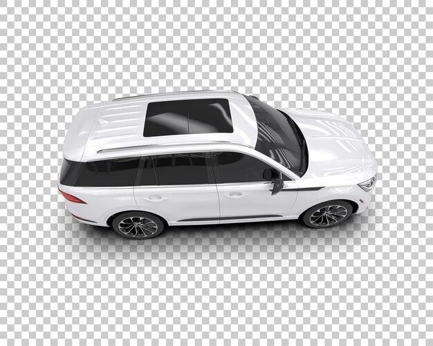 Un SUV moderno aislado en el fondo de una ilustración de renderización 3D