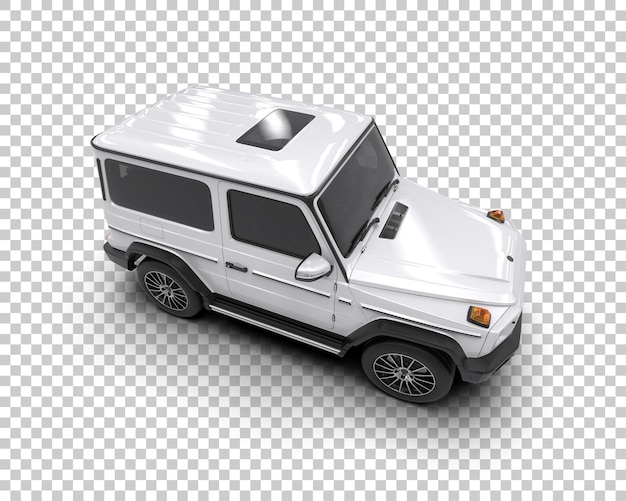Un SUV moderno aislado en el fondo de una ilustración de renderización 3D