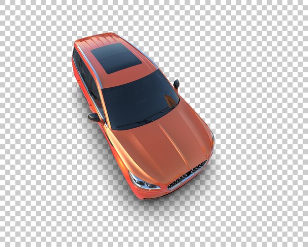 Un SUV moderno aislado en el fondo de una ilustración de renderización 3D